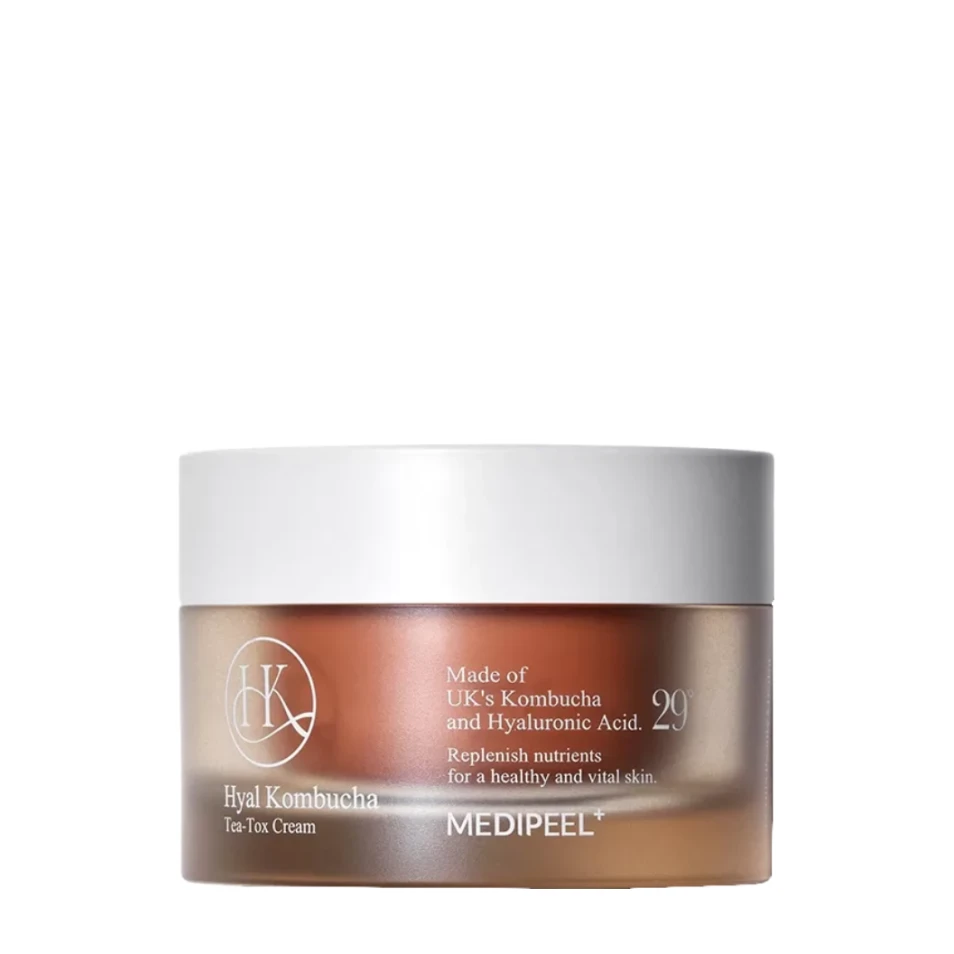 MEDIPEEL Cremă dublă pentru față Hyal Kombucha Tea-Tox, 50 ml