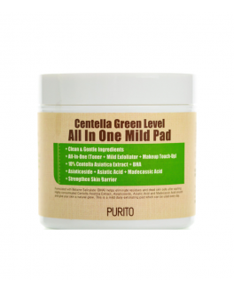 PURITO Пилинг-диски с центеллой для лица Centella Green Level All In One Mild Pad, 70pcs