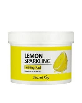 Secret Key Discuri exfoliante duble pentru față Lemon Sparkling Peeling Pad, 70 buc