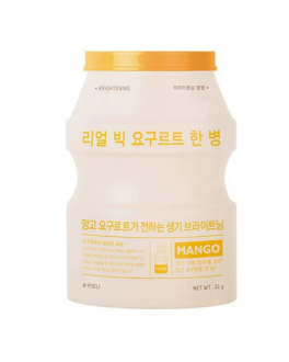Apieu Mască din țesătură cu extract de mango în formă de sticlă Real Big Yogurt One Bottle Mango, 1 buc