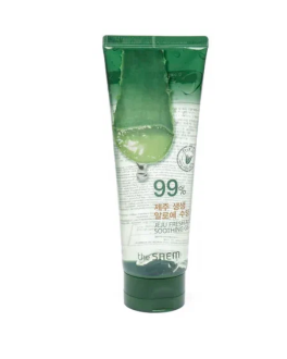 the SAEM Gel hidratant universal pentru față și corp 99% suc de aloe vera Jeju Fresh Aloe Soothing Gel, 250 ml