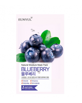 Eunyul Восстанавливающая тканевая маска с черникой Natural Moisture Mask Pack  Blueberry