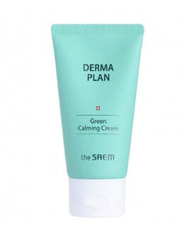 the SAEM Cremă pentru calmarea pielii cu extract de pelin Derma Plan Green Calming Cream, 70 ml