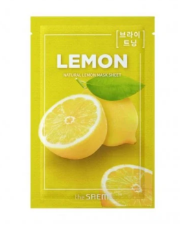 the SAEM Mască din țesătură cu extract de lămâie Natural Lemon Mask Sheet, 1 buc