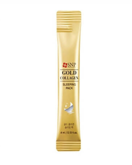 SNP Mască de noapte anti- age pentru față pe bază de aur și colagen Gold Collagen Sleeping Pack, 1 buc x 4 ml