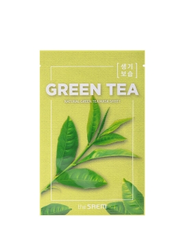 the SAEM Mască din țesătură pentru față Natural Green Tea, 1 buc