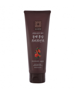 Kerasys Mască-condiționer pentru păr cu extract de camelie și ginseng roșu Dong Ui Hongsam Camellia Red Ginseng Treatment, 250 ml