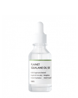 PURITO Ulei multifuncțional vegan hidratant cu squalan pentru față și corp Plainet Squalane Oil, 30 ml