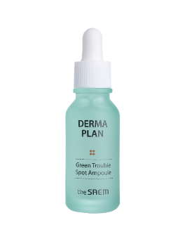 the SAEM Ser de față pentru pielea problematică Derma Plan Green Trouble Spot Ampoule, 20 ml
