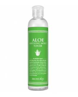 Secret Key Toner hidratant pentru față cu extract de aloe Aloe Soothing Moist Toner, 248 ml