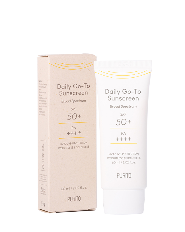 Purito Cremă solară cu filtre din nouă generație Daily Go-To Sunscreen SPF 50+ PA++++, 60 ml