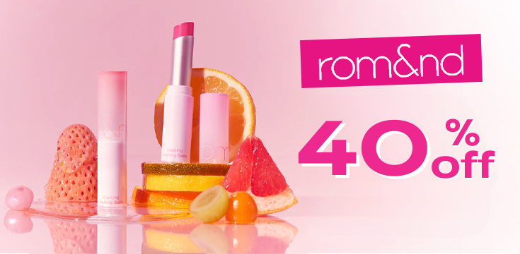 40% скидка на бренд Rom&nd